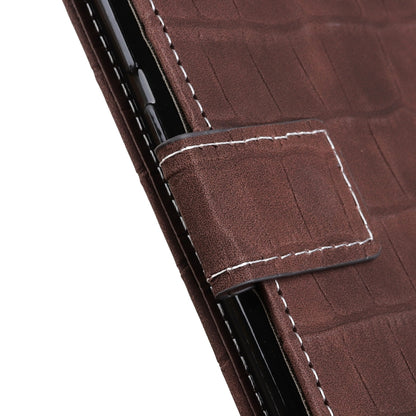 For Samsung Galaxy A52 5G / 4G Crocodile Texture Horizontal Flip Leather Case with Holder & Card Slots & Wallet(Brown) by buy2fix