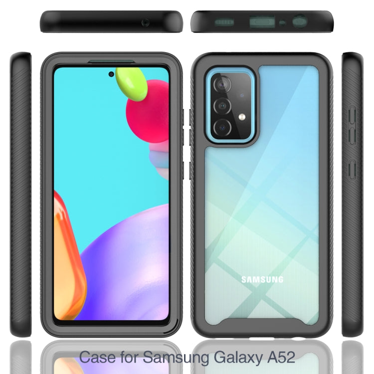 For Samsung Galaxy A52 5G / 4G Starry Sky Solid Color Series Shockproof PC + TPU Protective Case(Navy Blue) by buy2fix