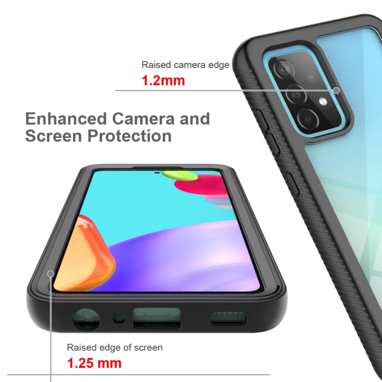 For Samsung Galaxy A52 5G / 4G Starry Sky Solid Color Series Shockproof PC + TPU Protective Case(Navy Blue) by buy2fix