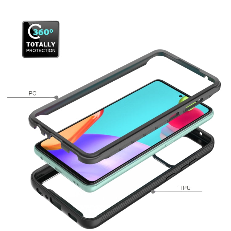 For Samsung Galaxy A52 5G / 4G Starry Sky Solid Color Series Shockproof PC + TPU Protective Case(Navy Blue) by buy2fix