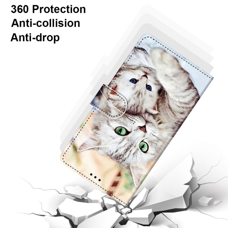 For iPhone 11 Coloured Drawing Cross Texture Horizontal Flip PU Leather Case with Holder & Card Slots & Wallet & Lanyard (Big Cat Holding Kitten) by buy2fix