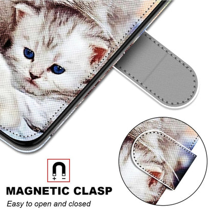 For iPhone 11 Coloured Drawing Cross Texture Horizontal Flip PU Leather Case with Holder & Card Slots & Wallet & Lanyard (Big Cat Holding Kitten) by buy2fix