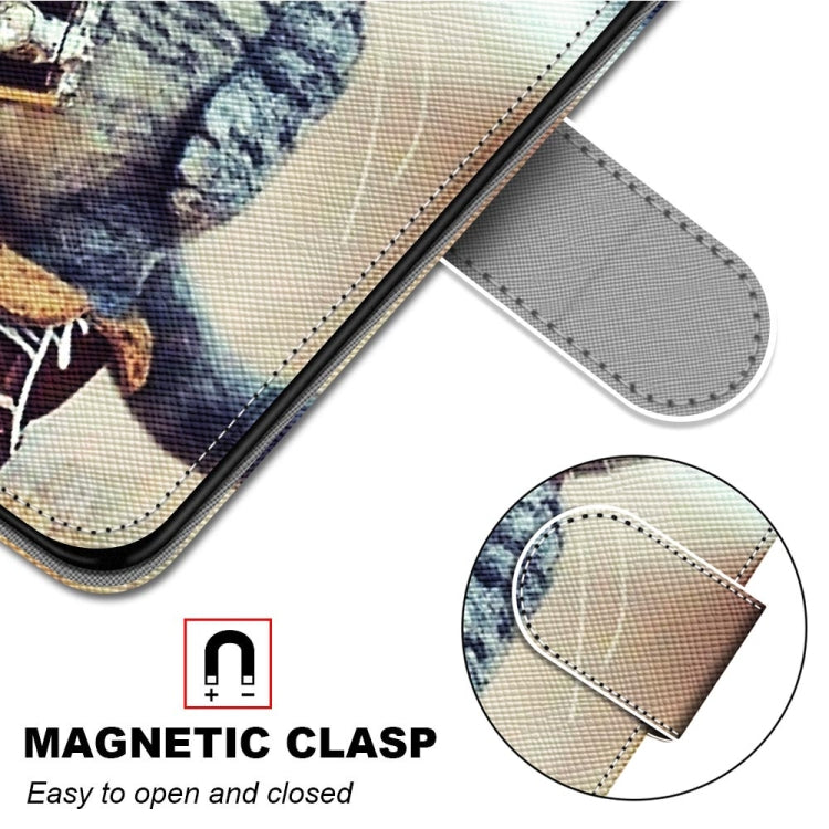 For iPhone 12 mini Coloured Drawing Cross Texture Horizontal Flip PU Leather Case with Holder & Card Slots & Wallet & Lanyard (Leather Shoes Cat) by buy2fix