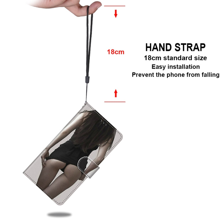 For iPhone 12 mini Coloured Drawing Cross Texture Horizontal Flip PU Leather Case with Holder & Card Slots & Wallet & Lanyard (Upskirt) by buy2fix