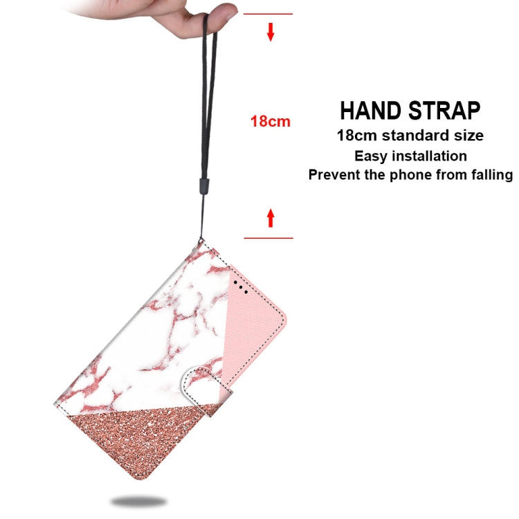 For iPhone 12 mini Coloured Drawing Cross Texture Horizontal Flip PU Leather Case with Holder & Card Slots & Wallet & Lanyard (Pink Stone Texture) by buy2fix