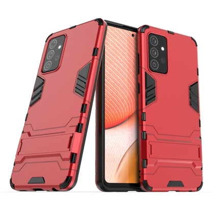 For Samsung Galaxy A72 5G(US Version) PC + TPU Shockproof Protective Case with Holder(Red) by buy2fix