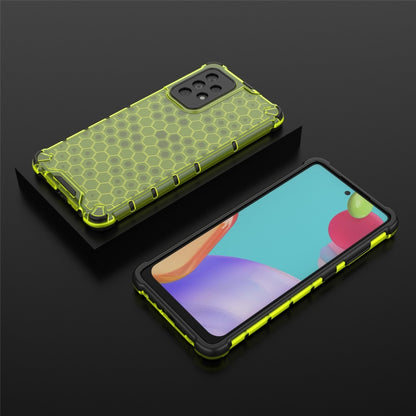 For Samsung Galaxy A52 5G/4G Shockproof Honeycomb PC + TPU Case(Green) by buy2fix