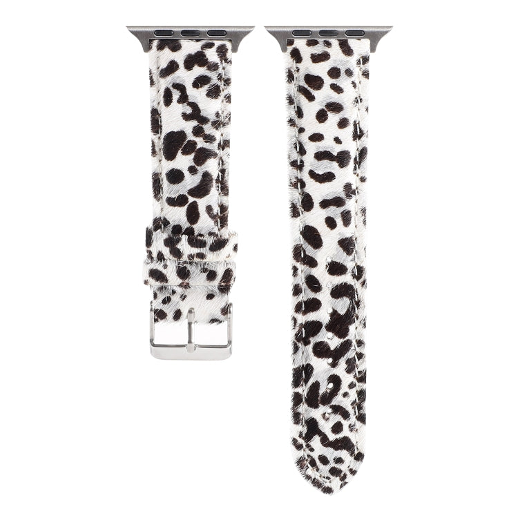 Horsehair Fluffy Leopard Print Leather Watch Band For Apple Watch Series 7 41mm / 6 & SE & 5 & 4 40mm / 3 & 2 & 1 38mm(6) by buy2fix