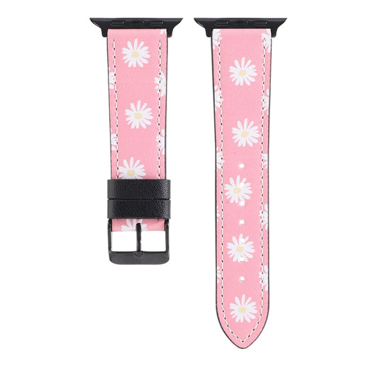 Printed Leather Watch Band For Apple Watch Series 7 45mm / 6 & SE & 5 & 4 44mm / 3 & 2 & 1 42mm(C) by buy2fix