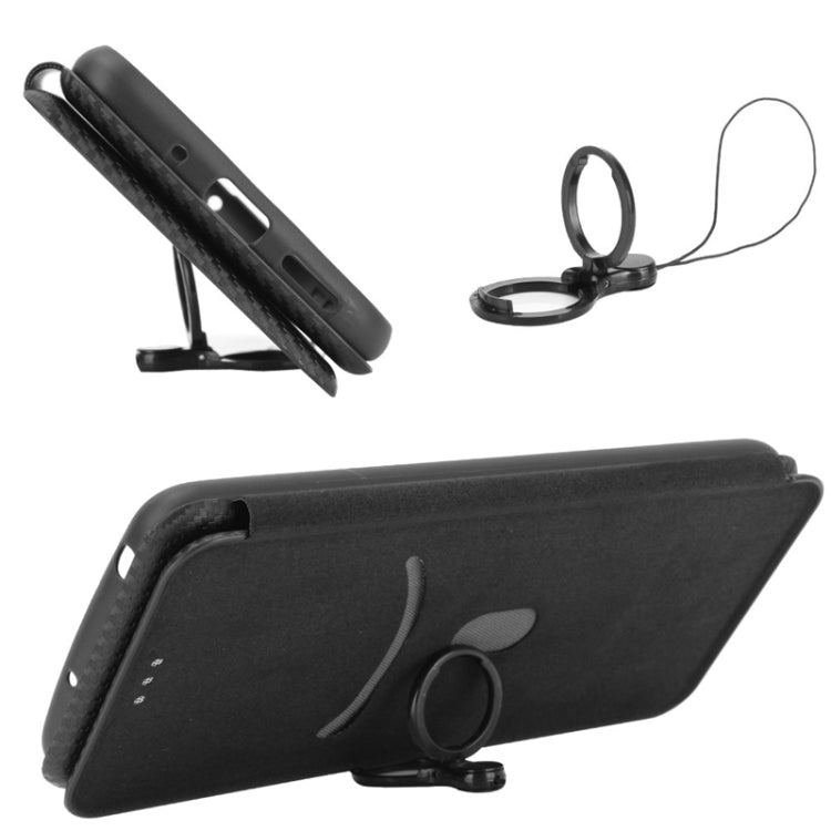 For Xiaomi Mi 11 Carbon Fiber Texture Horizontal Flip TPU + PC + PU Leather Case with Card Slot(Black) by buy2fix