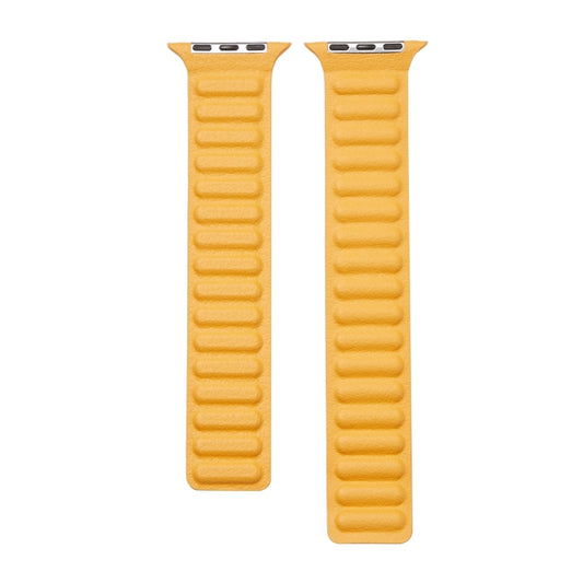 Loop Leather Watch Band For Apple Watch Series 7 45mm / 6 & SE & 5 & 4 44mm / 3 & 2 & 1 42mm(California Poppy) by buy2fix