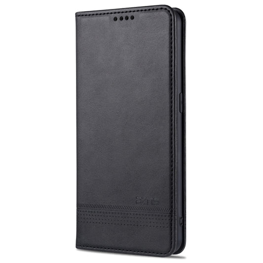 For Oppo Reno5 5G AZNS Magnetic Calf Texture Horizontal Flip Leather Case with Card Slots & Holder & Wallet(Black) by AZNS