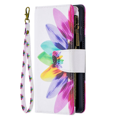For Samsung Galaxy A32 5G Colored Drawing Pattern Zipper Horizontal Flip Leather Case with Holder & Card Slots & Wallet(Sun Flower) by buy2fix