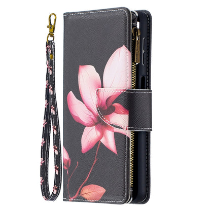 For Samsung Galaxy A32 5G Colored Drawing Pattern Zipper Horizontal Flip Leather Case with Holder & Card Slots & Wallet(Lotus) by buy2fix