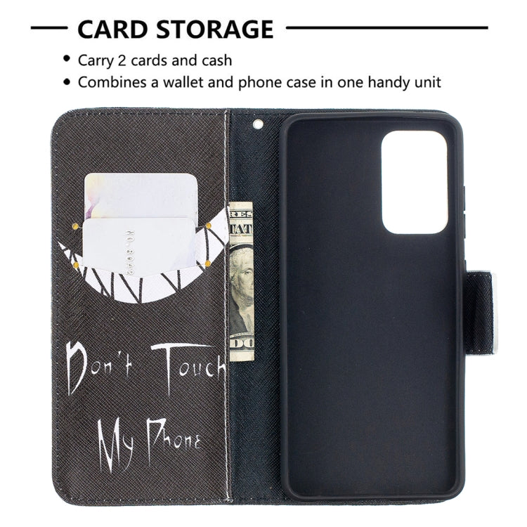 For Samsung Galaxy A52 5G / 4G Colored Drawing Pattern Horizontal Flip Leather Case with Holder & Card Slots & Wallet(Smirk) by buy2fix