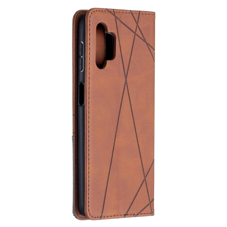 For Samsung Galaxy A32 5G Prismatic Invisible Magnetic Horizontal Flip Leather Case with Holder & Card Slots & Photo Frame(Brown) by buy2fix