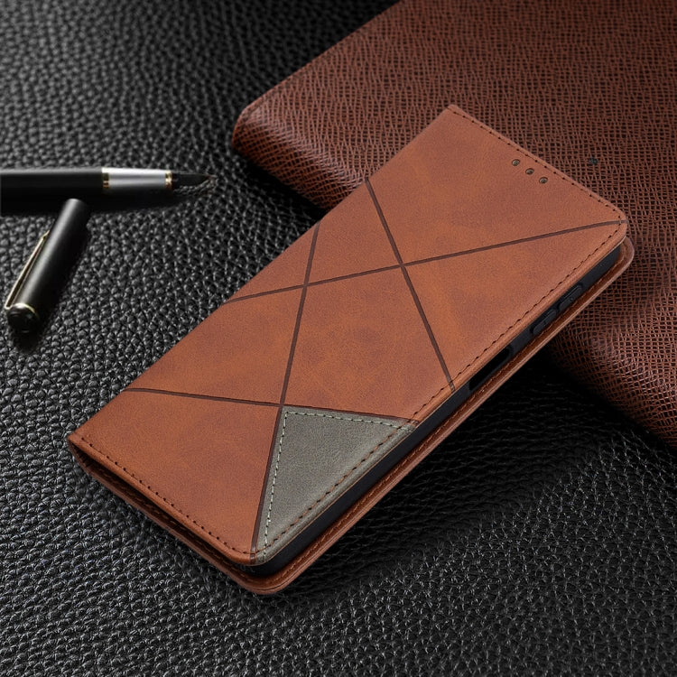 For Samsung Galaxy A32 5G Prismatic Invisible Magnetic Horizontal Flip Leather Case with Holder & Card Slots & Photo Frame(Brown) by buy2fix