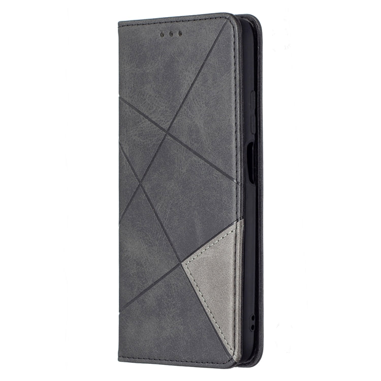 For Xiaomi Poco M3 Prismatic Invisible Magnetic Horizontal Flip Leather Case with Holder & Card Slots & Photo Frame(Black) by buy2fix