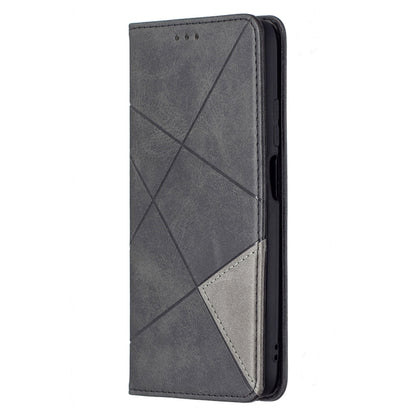 For Xiaomi Poco M3 Prismatic Invisible Magnetic Horizontal Flip Leather Case with Holder & Card Slots & Photo Frame(Black) by buy2fix