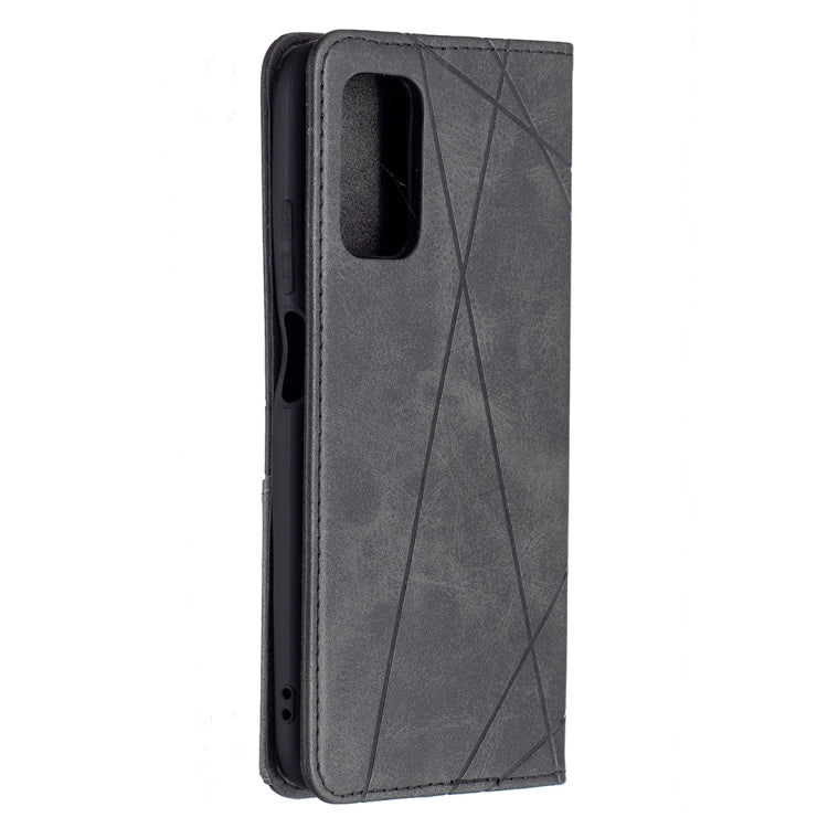 For Xiaomi Poco M3 Prismatic Invisible Magnetic Horizontal Flip Leather Case with Holder & Card Slots & Photo Frame(Black) by buy2fix