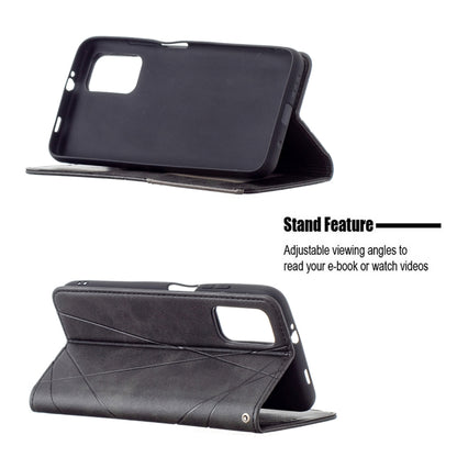 For Xiaomi Poco M3 Prismatic Invisible Magnetic Horizontal Flip Leather Case with Holder & Card Slots & Photo Frame(Black) by buy2fix