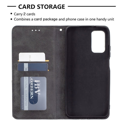 For Xiaomi Poco M3 Prismatic Invisible Magnetic Horizontal Flip Leather Case with Holder & Card Slots & Photo Frame(Black) by buy2fix
