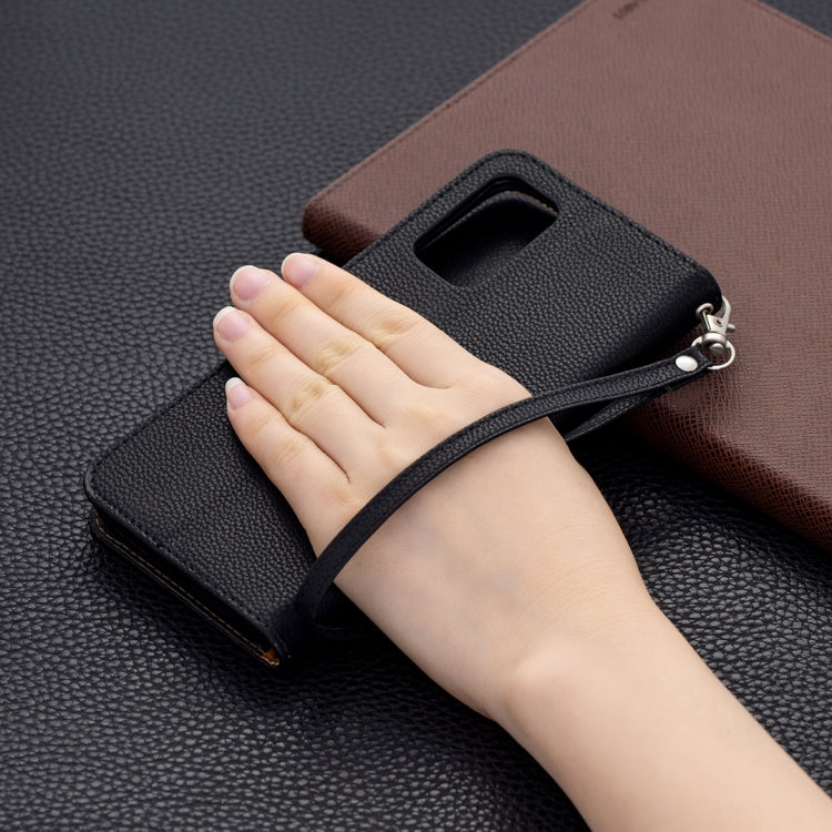 For Xiaomi Poco M3 Litchi Texture Pure Color Horizontal Flip PU Leather Case with Holder & Card Slots & Wallet & Lanyard(Black) by buy2fix