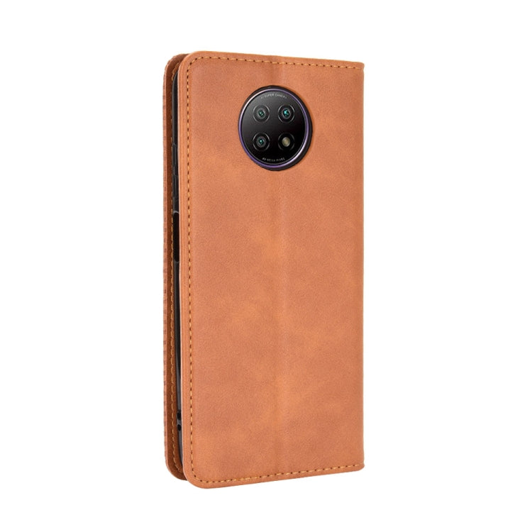 For Xiaomi Redmi Note 9T 5G / Note 9 5G Magnetic Buckle Retro Crazy Horse Texture Horizontal Flip Leather Case with Holder & Card Slots & Photo Frame(Brown) by buy2fix
