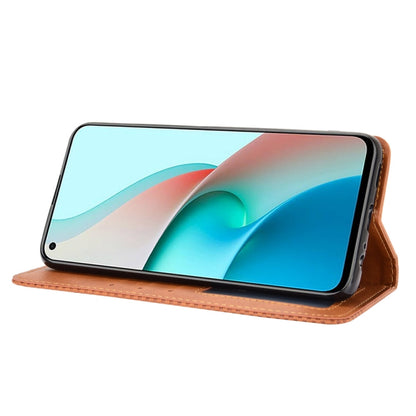 For Xiaomi Redmi Note 9T 5G / Note 9 5G Magnetic Buckle Retro Crazy Horse Texture Horizontal Flip Leather Case with Holder & Card Slots & Photo Frame(Brown) by buy2fix