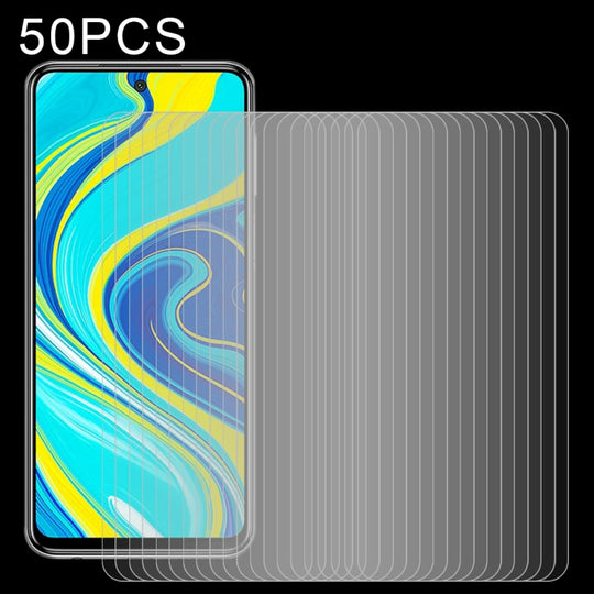 For Xiaomi Redmi Note 9S / Note 10 Lite 50 PCS 0.26mm 9H 2.5D Tempered Glass Film