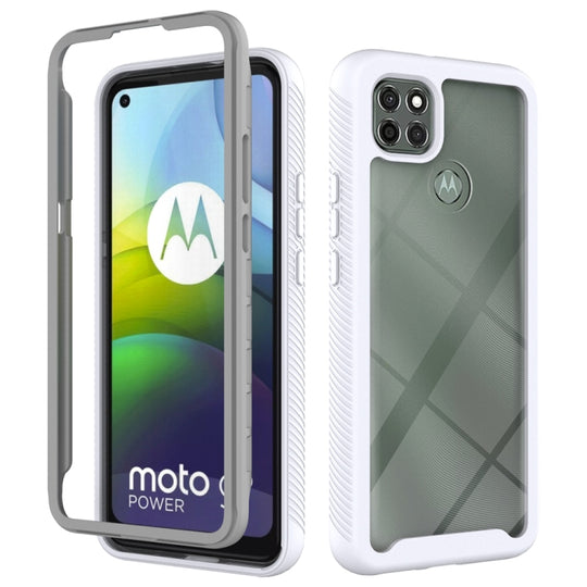 For Motorola Moto G9 Power Starry Sky Solid Color Series Shockproof PC + TPU Protective Case(White)
