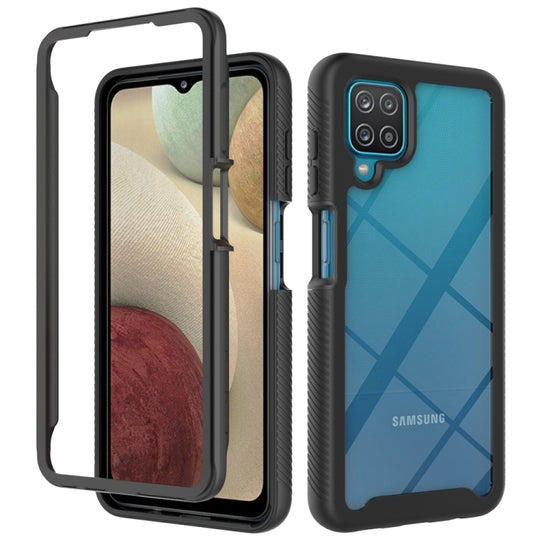 For Samsung Galaxy A12 Starry Sky Solid Color Series Shockproof PC + TPU Protective Case(Black)