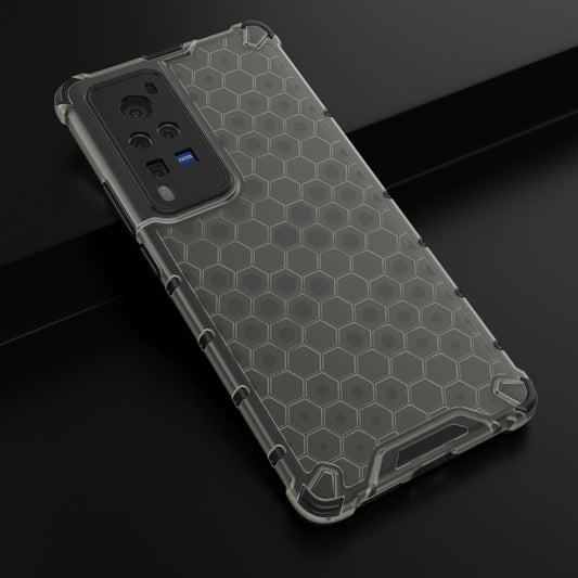For vivo X60 Pro Shockproof Honeycomb PC + TPU Protective Case(Black) by buy2fix