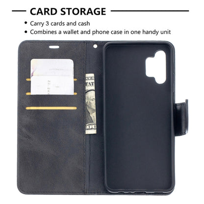 For Samsung Galaxy A32 5G Retro Lambskin Texture Pure Color Horizontal Flip PU Leather Case with Holder & Card Slots & Wallet & Lanyard(Black) by buy2fix