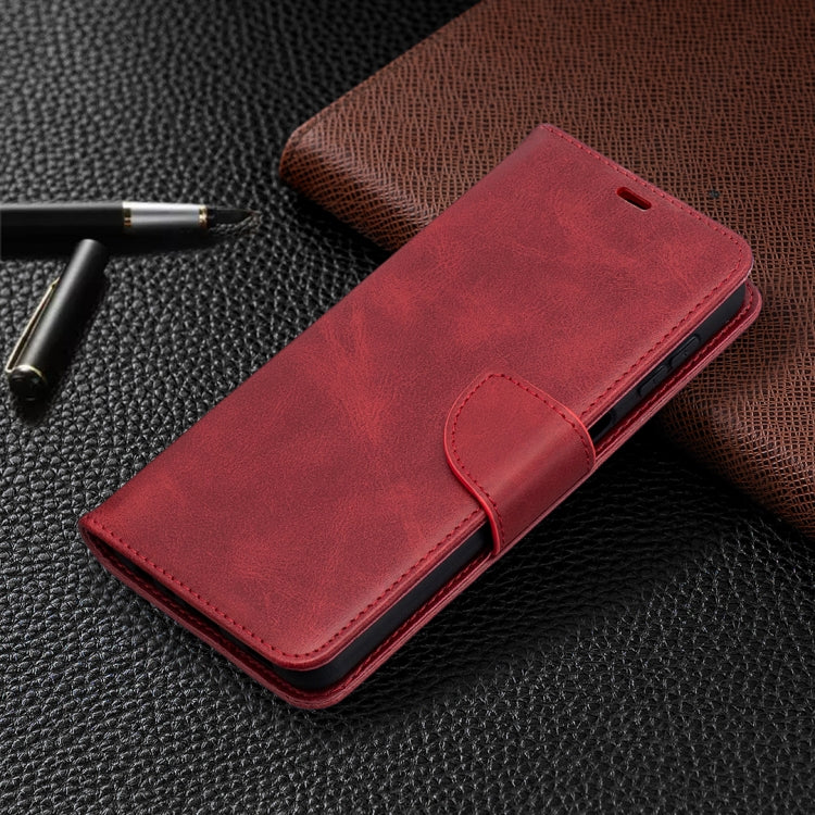 For Samsung Galaxy A32 5G Retro Lambskin Texture Pure Color Horizontal Flip PU Leather Case with Holder & Card Slots & Wallet & Lanyard(Red) by buy2fix