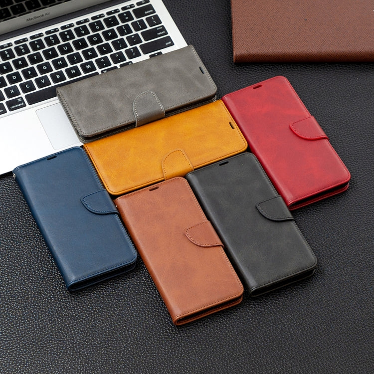 For Samsung Galaxy A32 5G Retro Lambskin Texture Pure Color Horizontal Flip PU Leather Case with Holder & Card Slots & Wallet & Lanyard(Red) by buy2fix