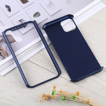 For iPhone 11 Shockproof PC Full Coverage Protective Case with Tempered Glass Film(Blue) by buy2fix