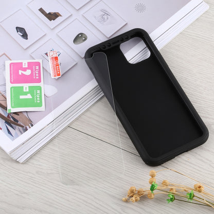 For iPhone 11 Shockproof PC Full Coverage Protective Case with Tempered Glass Film(Black) by buy2fix