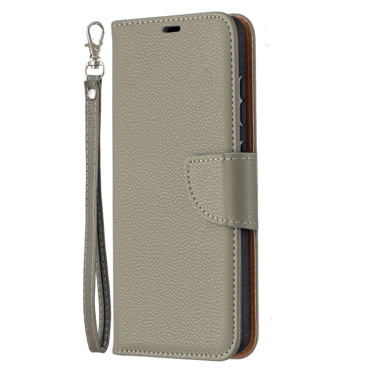 For Samsung Galaxy A52 5G / 4G Litchi Texture Pure Color Horizontal Flip PU Leather Case with Holder & Card Slots & Wallet & Lanyard(Grey) by buy2fix