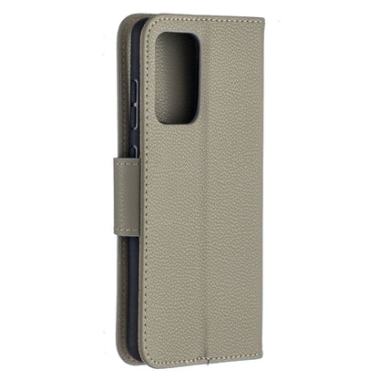 For Samsung Galaxy A52 5G / 4G Litchi Texture Pure Color Horizontal Flip PU Leather Case with Holder & Card Slots & Wallet & Lanyard(Grey) by buy2fix