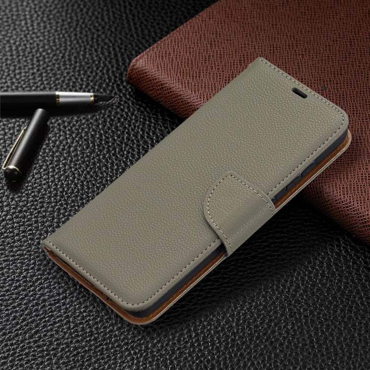 For Samsung Galaxy A52 5G / 4G Litchi Texture Pure Color Horizontal Flip PU Leather Case with Holder & Card Slots & Wallet & Lanyard(Grey) by buy2fix