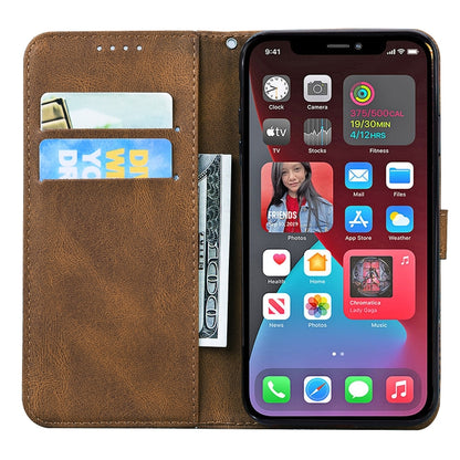 For iPhone 12 Pro Max Retro Skin Feel Butterflies Embossing Horizontal Flip Leather Case with Holder & Card Slots & Wallet(Brown) by buy2fix