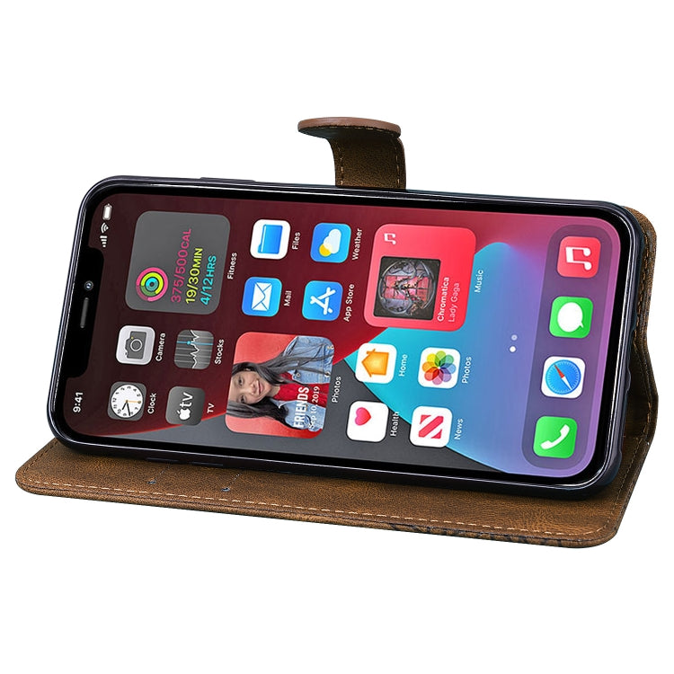 For iPhone 12 Pro Max Retro Skin Feel Butterflies Embossing Horizontal Flip Leather Case with Holder & Card Slots & Wallet(Brown) by buy2fix