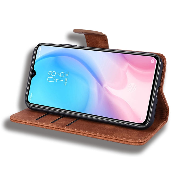 For Xiaomi Mi CC9e / Mi A3 Calf Pattern Mandala Double Folding Design Embossed Leather Case with Wallet & Holder & Card Slots(Brown) by buy2fix