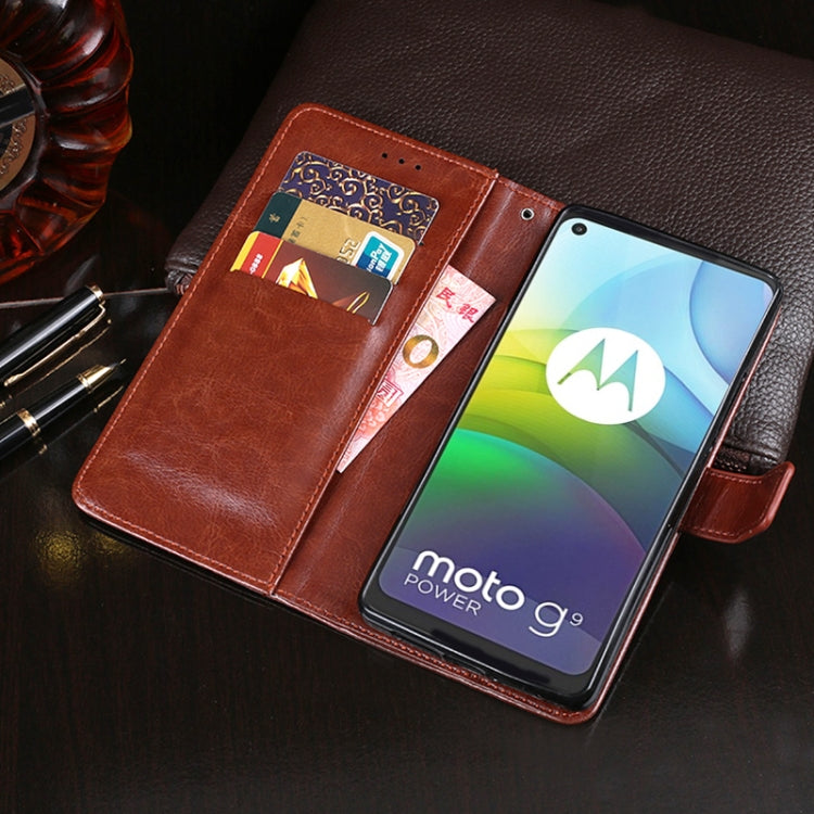 For Lenovo K12 Pro idewei Crazy Horse Texture Horizontal Flip Leather Case with Holder & Card Slots & Wallet(Dark Blue) by idewei