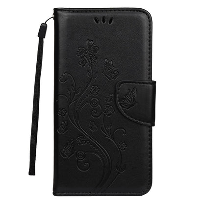 For iPhone 11 Pro Max Butterfly Flower Pattern Horizontal Flip Leather Case with Holder & Card Slots & Wallet(Black) by buy2fix