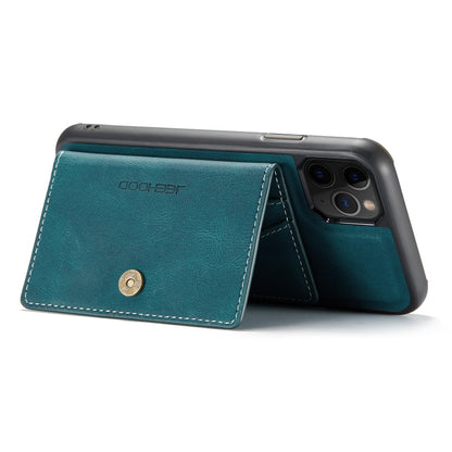 For iPhone 11 Pro JEEHOOD Retro Magnetic Detachable Protective Case with Wallet & Card Slot & Holder (Blue) by buy2fix
