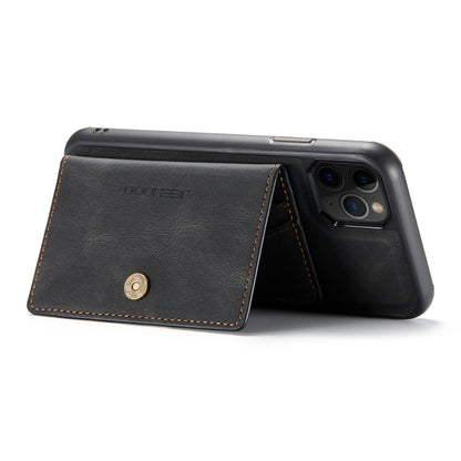 For iPhone 11 Pro Max JEEHOOD Retro Magnetic Detachable Protective Case with Wallet & Card Slot & Holder (Black) by buy2fix