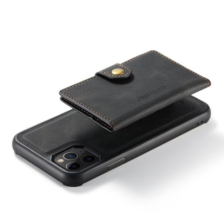 For iPhone 11 Pro Max JEEHOOD Retro Magnetic Detachable Protective Case with Wallet & Card Slot & Holder (Black) by buy2fix