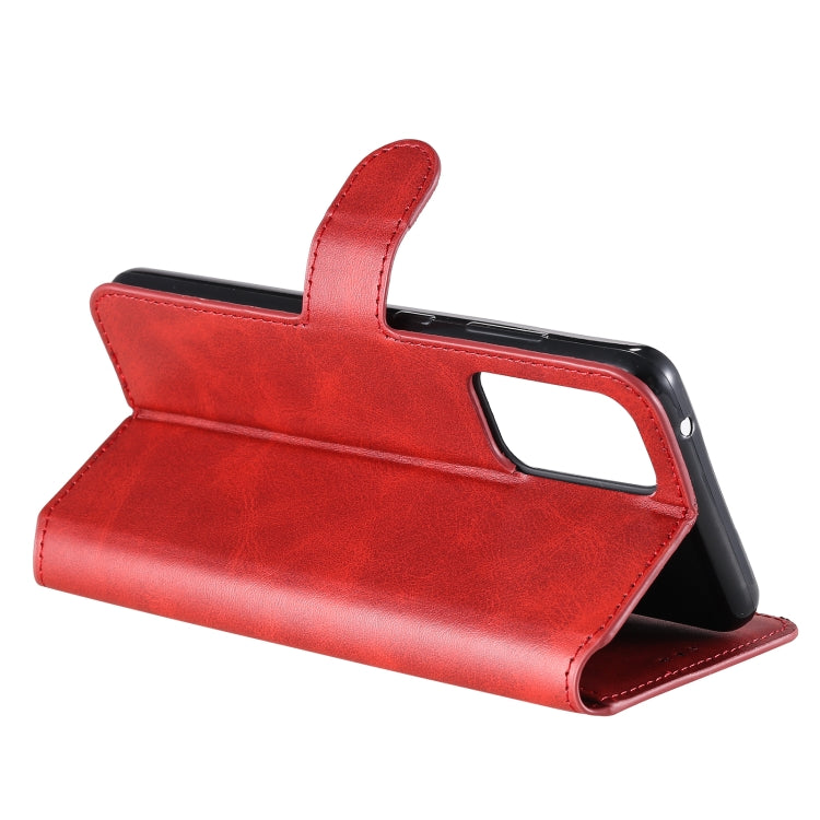 For Samsung Galaxy A52 5G Classic Calf Texture PU + TPU Horizontal Flip Leather Case, with Holder & Card Slots & Wallet(Red) by buy2fix